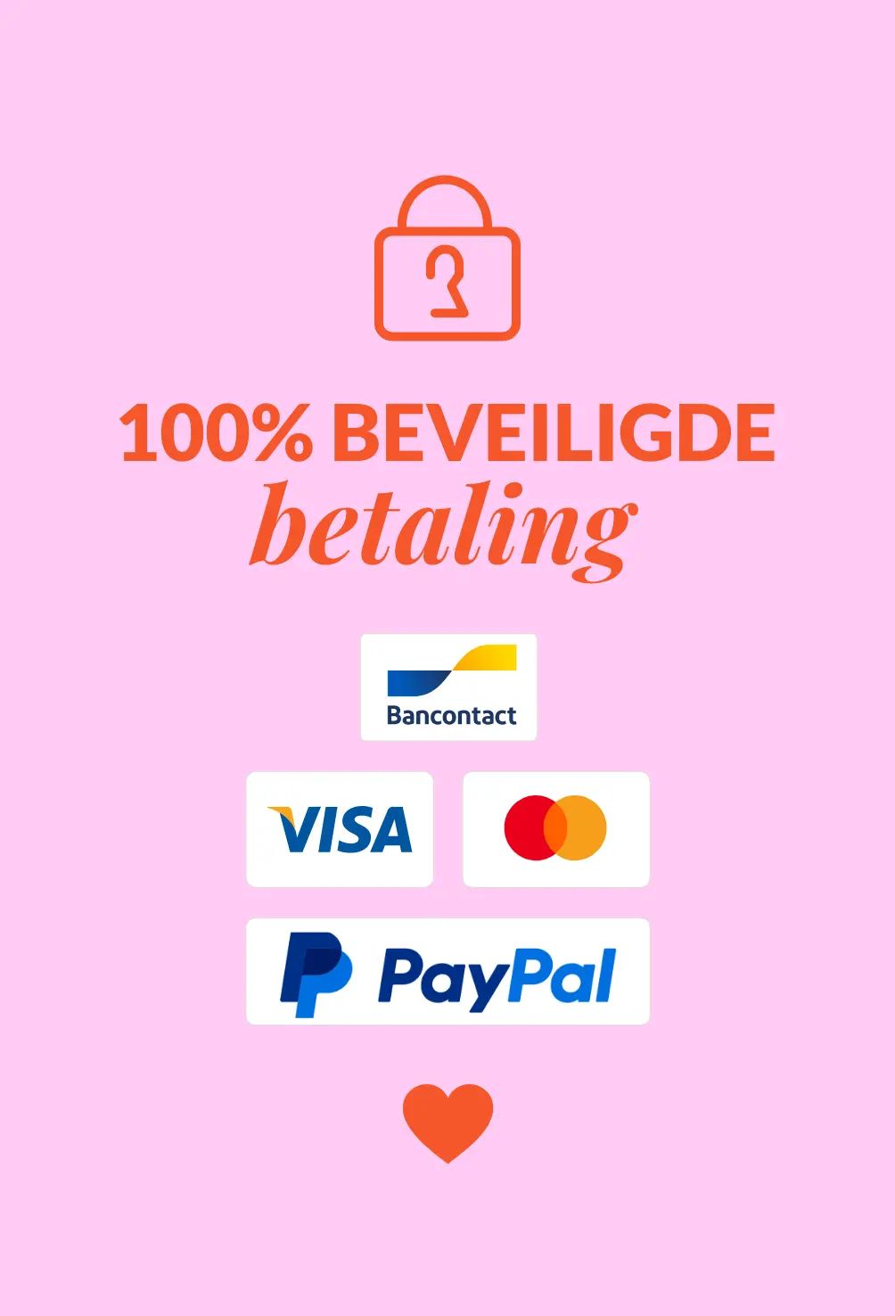 Blancheporte biedt u verschillende betaalmethoden: Bancontact, Visa, Mastercard, Paypal