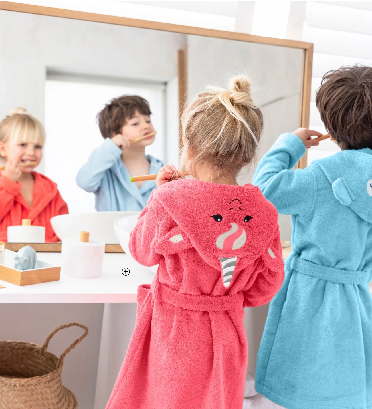 Peignoir de bain enfant licorne en coton Peignoir de bain Colombine des Petits® enfant licorne en coton Oeko-Tex® corail pas cher | Blancheporte