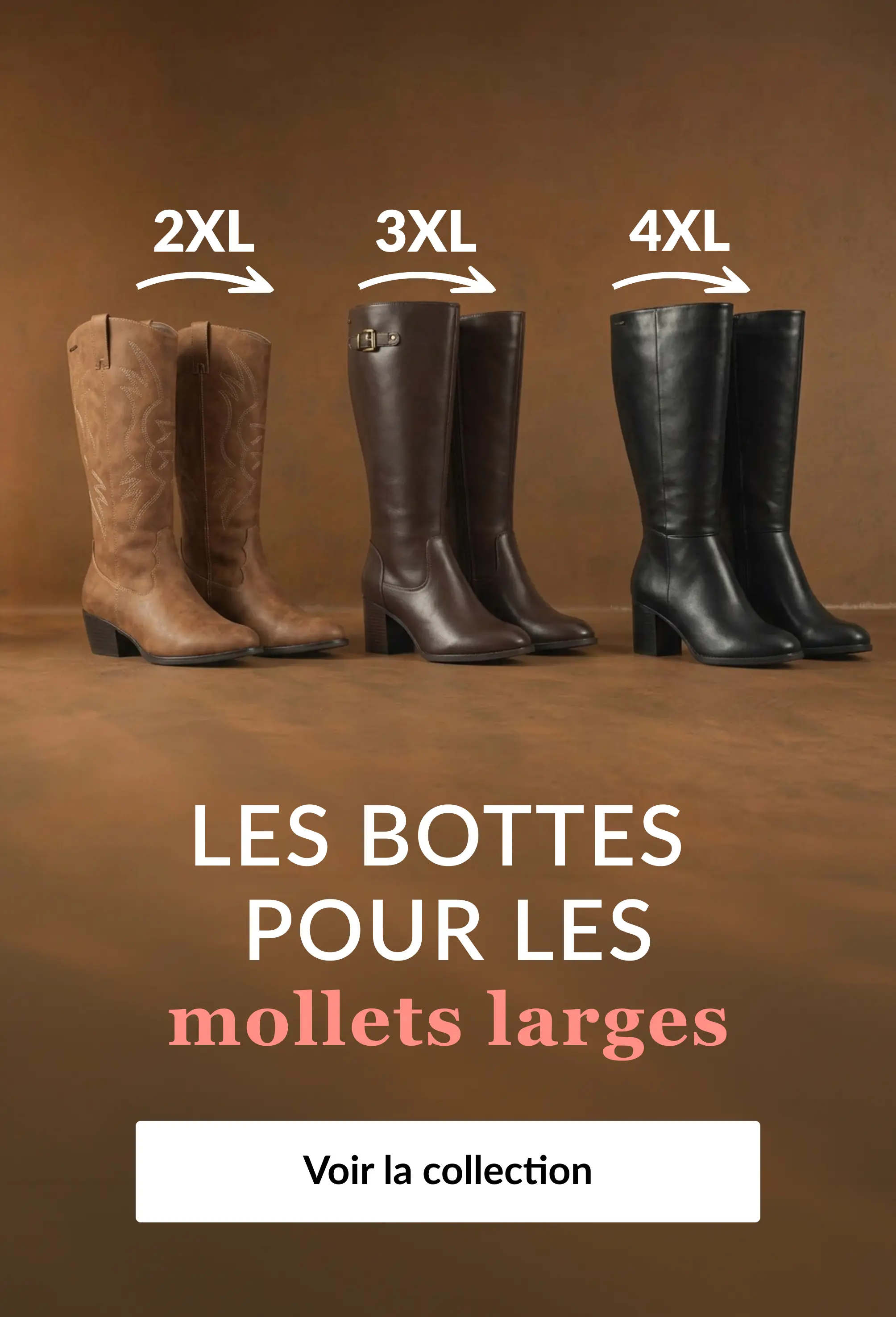 Découvrez notre sélection de bottes mollets larges sur Blancheporte.be