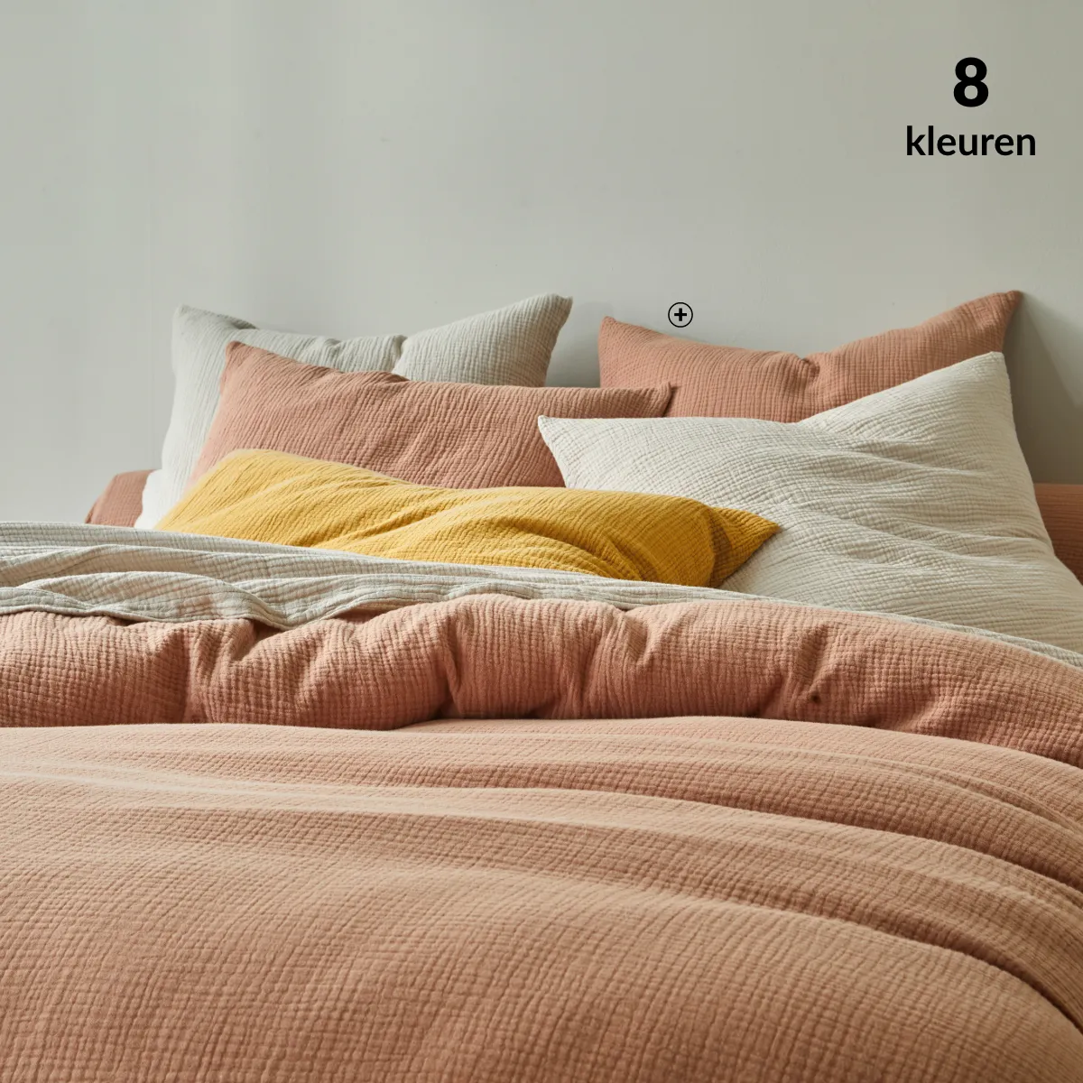 Effen beddengoed van drievoudig katoenen gaas in zacht geel, lichte sfeer en ademend materiaal – blog blancheporte