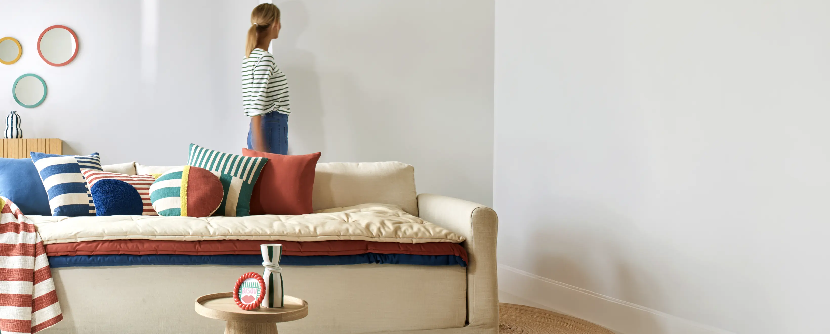 Ontdek onze wooncollectie met geometrische motieven op de website Blancheporte.be
