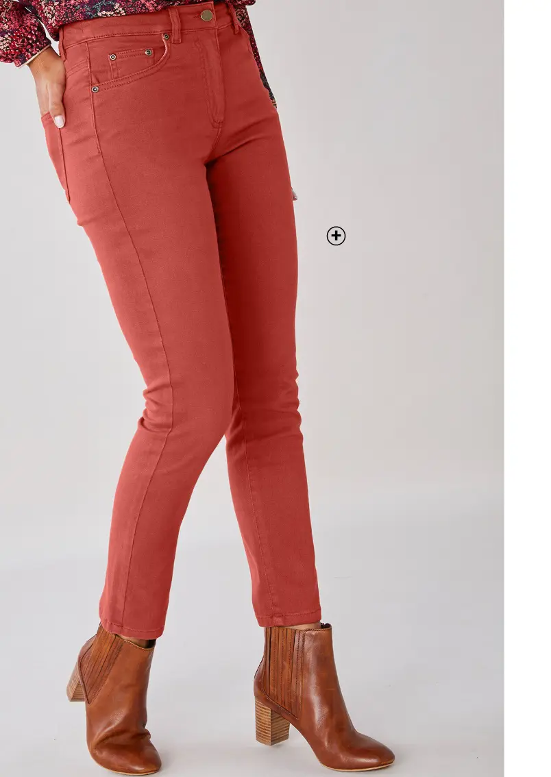 Pantalon 7/8ème fuselé stretch, pour un look élégant et confortable avec des mocassins compensés | Blancheporte