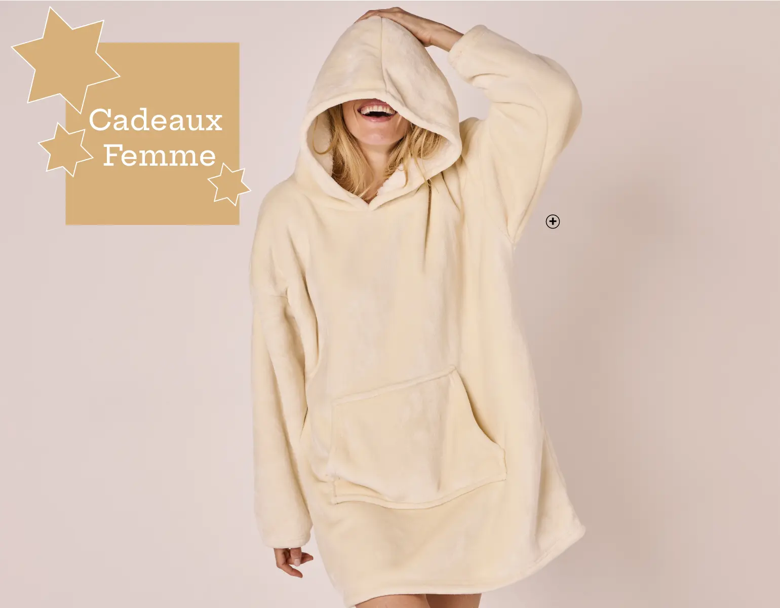 Plaid sweat en polaire à capuche, doublé sherpa pour un hiver chaleureux | Blancheporte