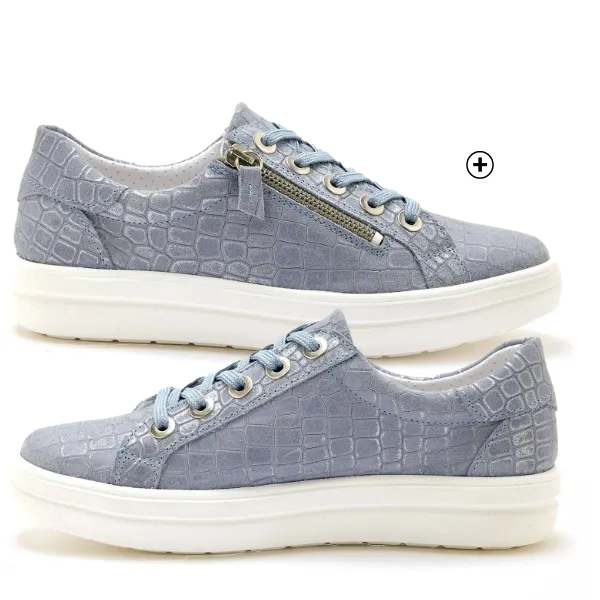 Baskets zippées et lacées grande largeur, confort et style avec une robe | Blancheporte