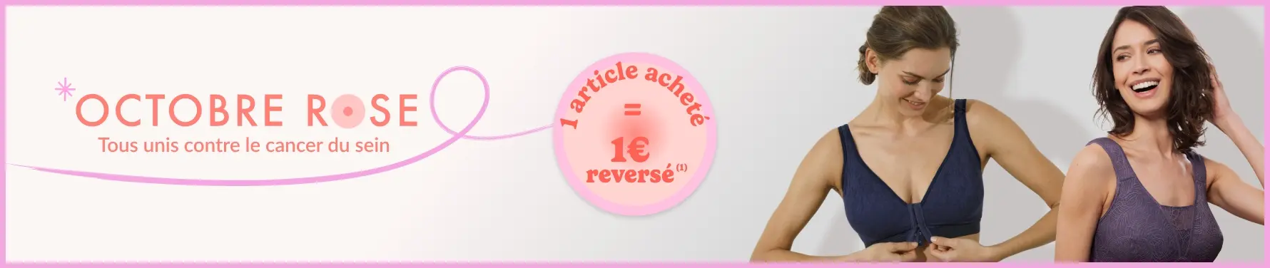 Octobre rose : Blancheporte se mobile, 1 article acheté = 1€ reversé