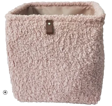 Opvouwbare kofferpoef in roze ribfluweel, goedkoop | Blancheporte