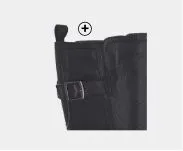 Bottes mi-hautes cuir Bottes femme mi-hautes Tamaris® en cuir noir spécial mollets larges pas cher | Blancheporte
