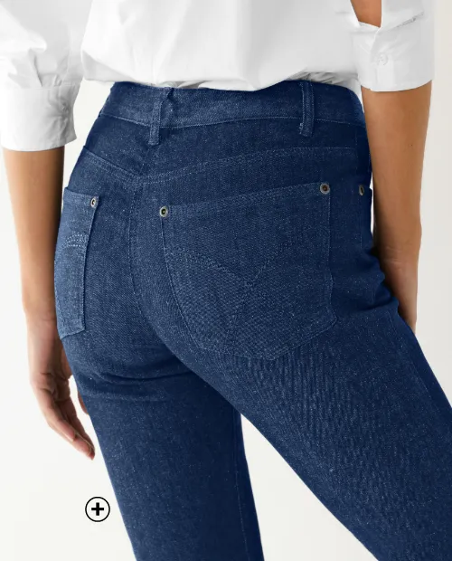 Plus size sculpting jeans - 5 zakken en afslankend model voor een gemodelleerd silhouet | Blancheporte