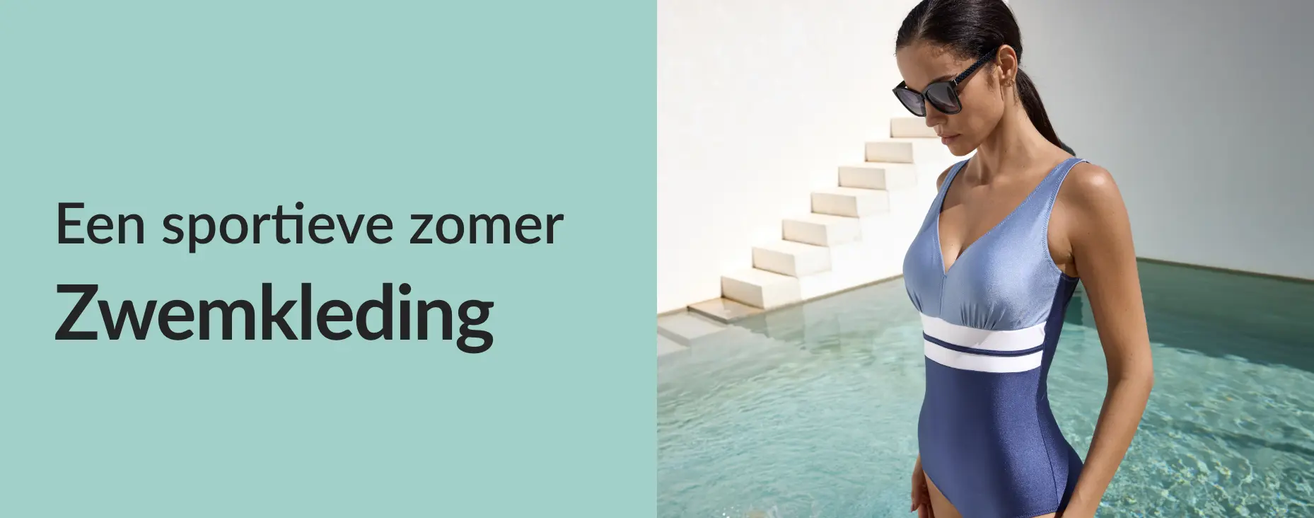 Een selectie badpakken voor dames, speciaal ontworpen voor het zwembad