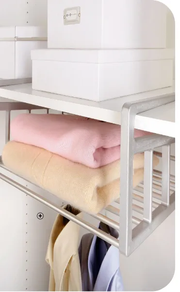 Etagère de rangement d'intérieur extensible porte-cintres argenté pas cher | Blancheporte