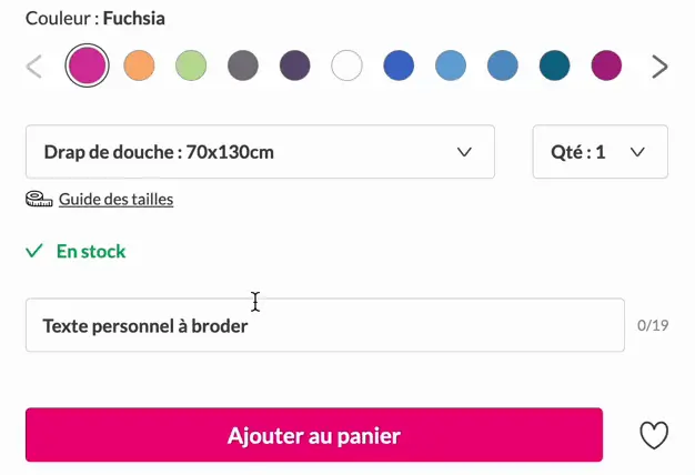 Serviette en éponge moelleuse, personnalisable, idéale pour un cadeau de fin d'année | Blancheporte
