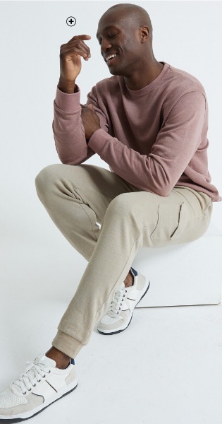 Beige joggingbroek voor heren in cargomodel met elastische taille, goedkoop - Blancheporte