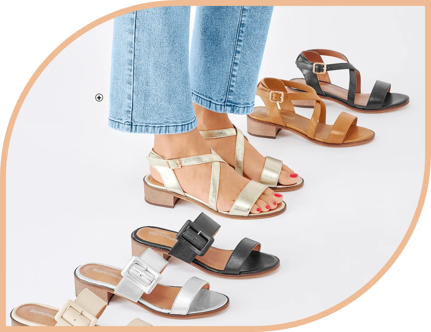 Plus size jeans in wijd stretchmodel voor kleine lengtes - trendy kleur | Blancheporte