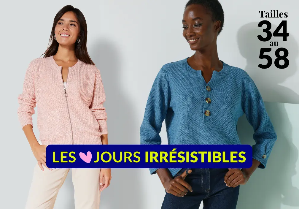 Les jours irrésistibles : jusqu'à -50% sur toute la mode femme