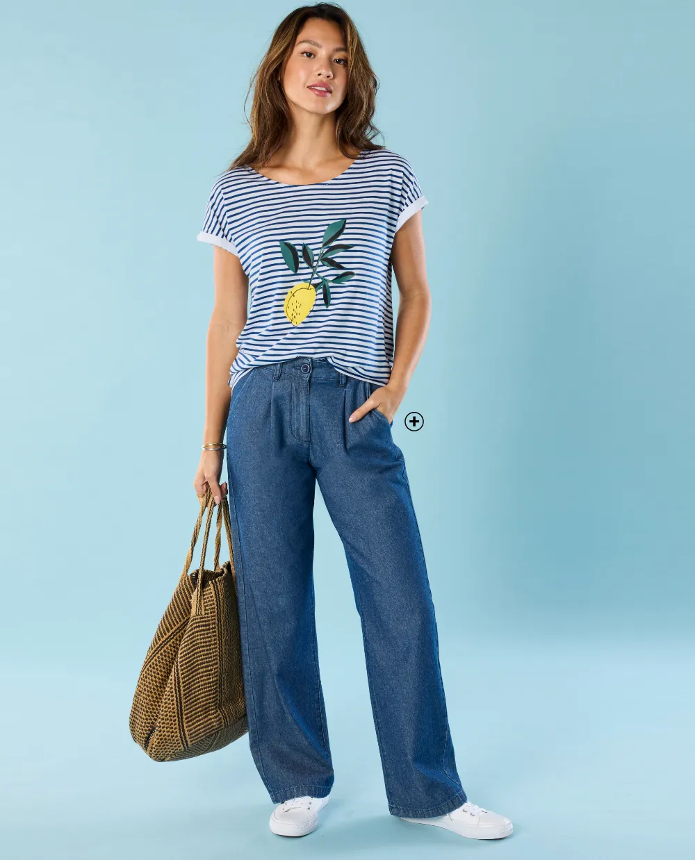 Plus size jeans in wijd model - comfort en stijl voor kleine lengtes | Blancheporte