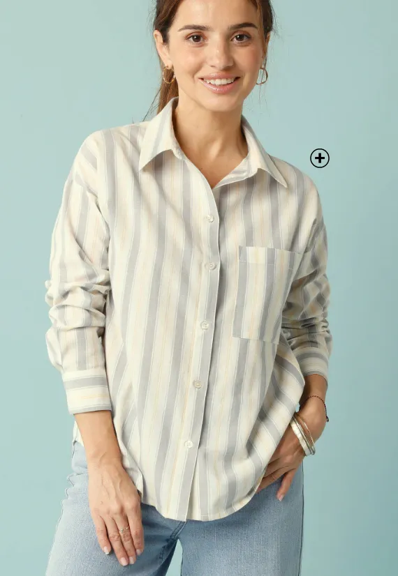 Gestreepte oversized blouse voor petites – moderne en verlengende stijl | Blog Blancheporte