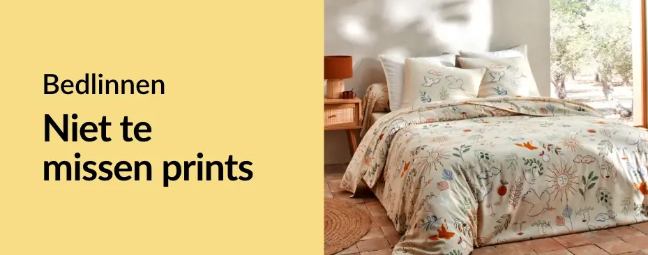 Ontdek onze selectie bedlinnen met favoriete prints: gebladerte, bloemen, geometrische en etnische dessins...