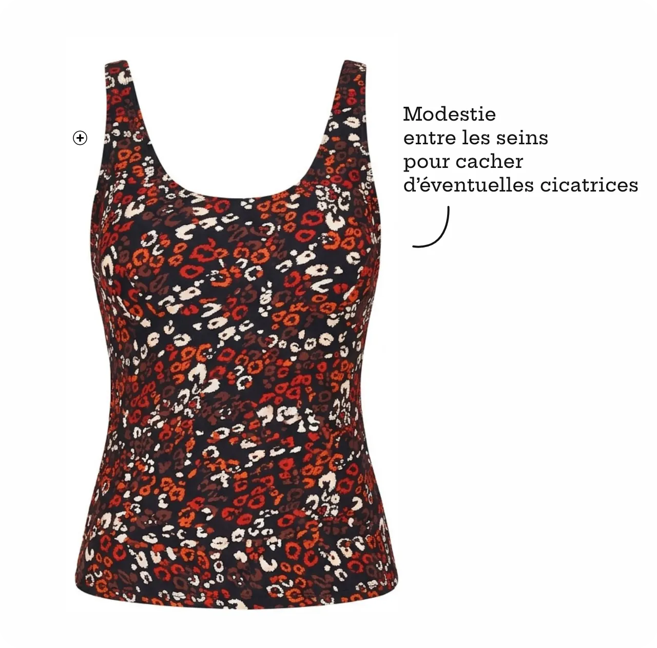 Haut de tankini adapté post-opératoire imprimé Tarafa - Blog Blancheporte