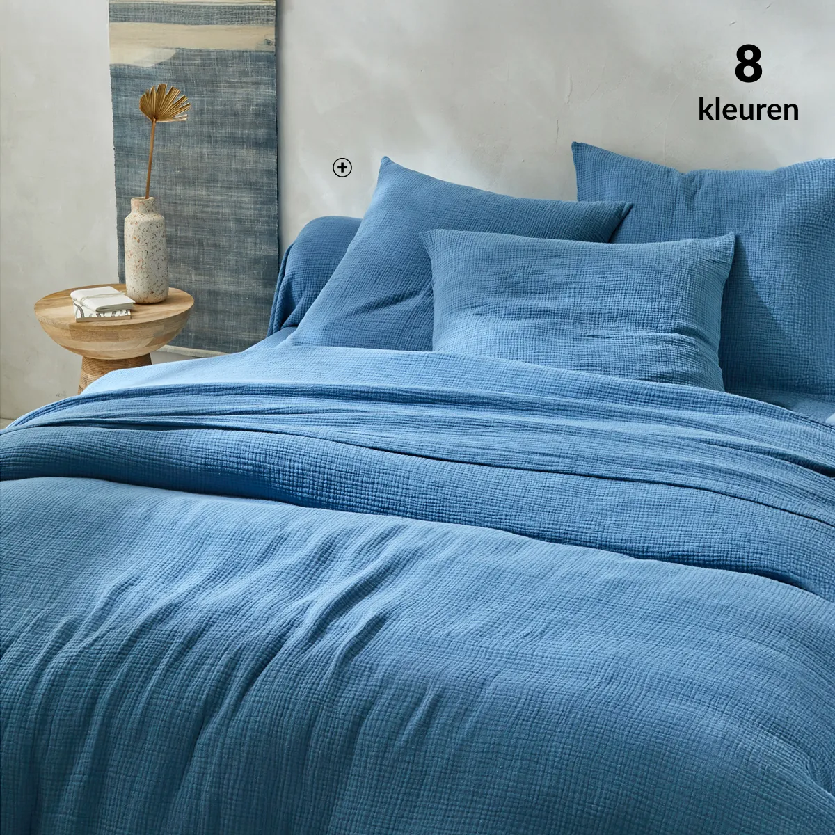 Effen beddengoed van drievoudig katoenen gaas in wit, trendy gekreukte look en luchtig comfort – blog blancheporte