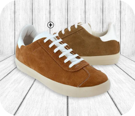 Vintage sneakers in splitleer, gekleurd - Blog Blancheporte