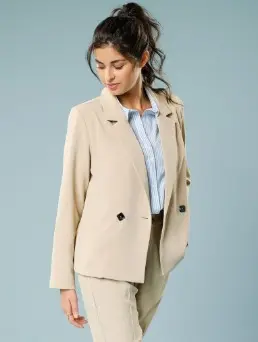 Veste mi saison femme manches 3/4 beige pas cher | Blancheporte