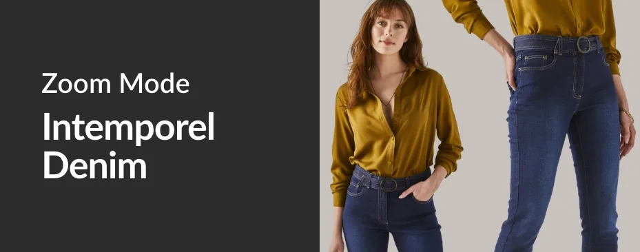 Zoom mode Blancheporte : la tendance denim pour femme et pour homme