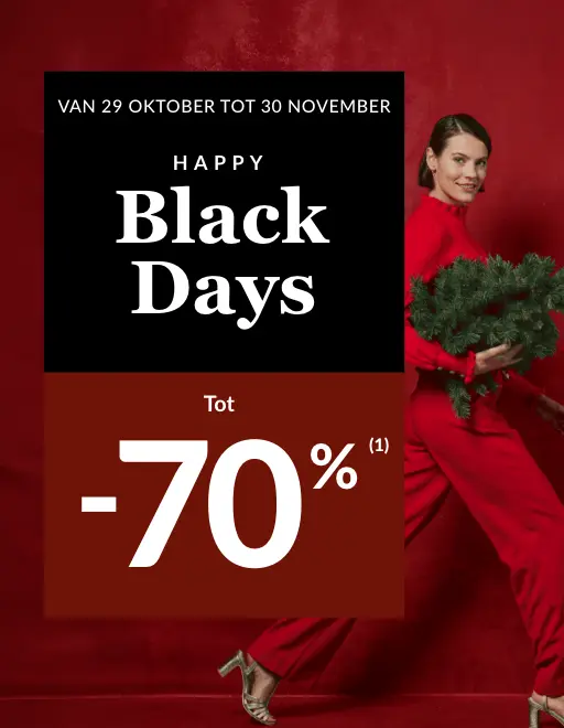 Happy Black Days: tot -70% korting op de website