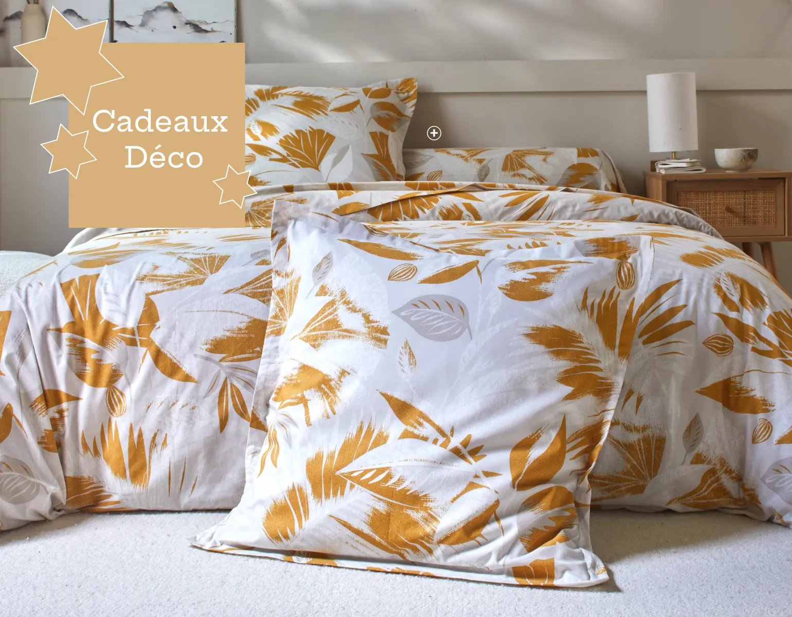 Linge de lit en coton imprimé, collection Oriane pour une chambre raffinée | Blancheporte