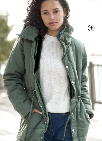 Doudoune longue matelassée imperméable avec capuche, parfaite pour les couleurs tendances automne hiver 2024 - Blancheporte