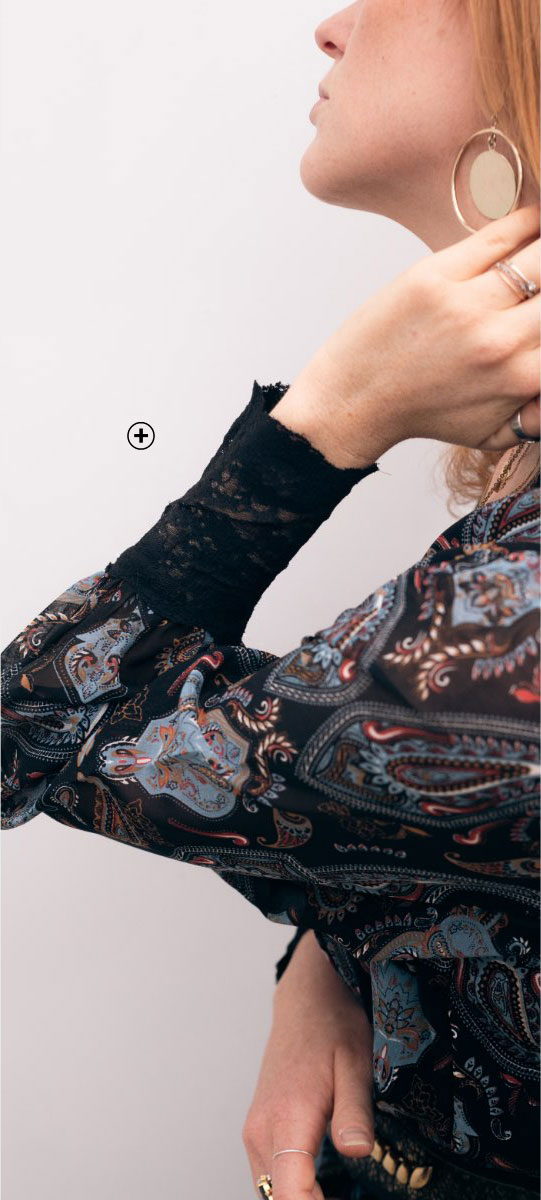 Lange, asymmetrische jurk met kasjmiermotief Lange, asymmetrische damesjurk met kasjmierprint, goedkoop - Blancheporte X Mary McQueen