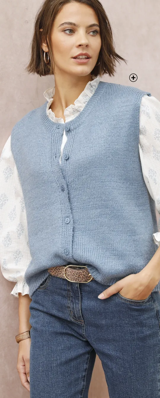 Gilet sans manche bleu - Blog Blancheporte