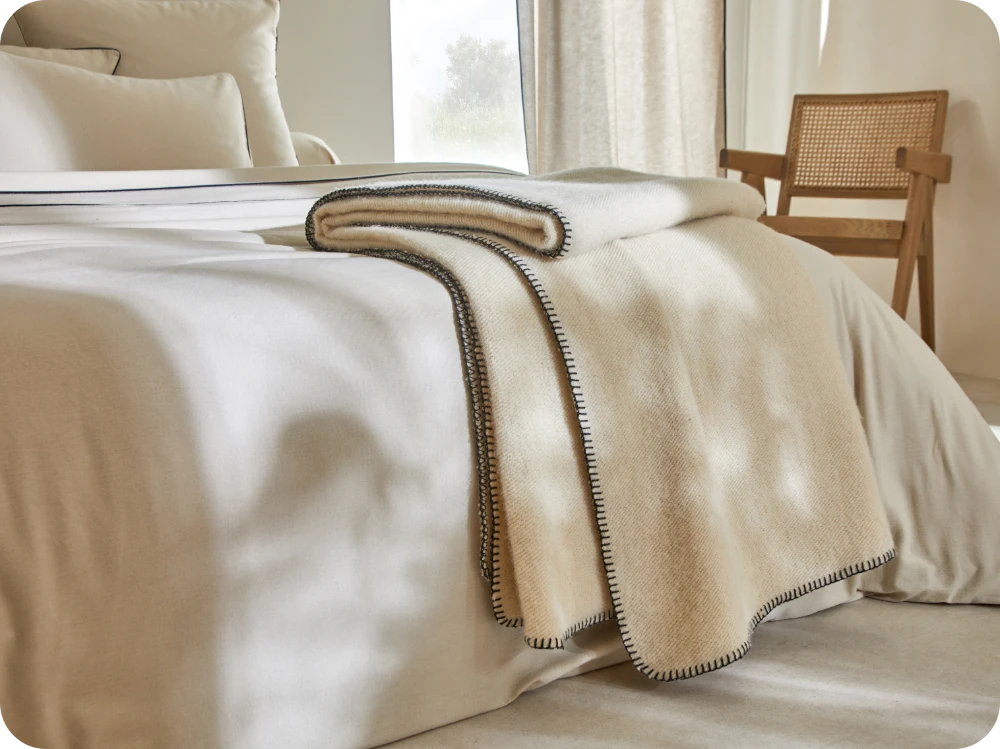 Couverture en pure laine Made in France