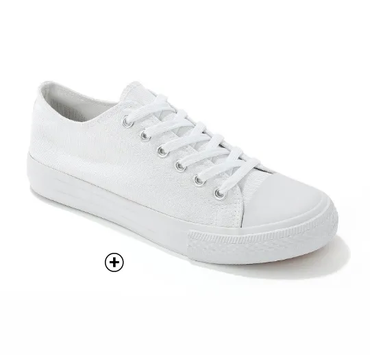 Sneakers in canvas met veters, eenvoud en frisheid voor een zomerjurk | Blancheporte