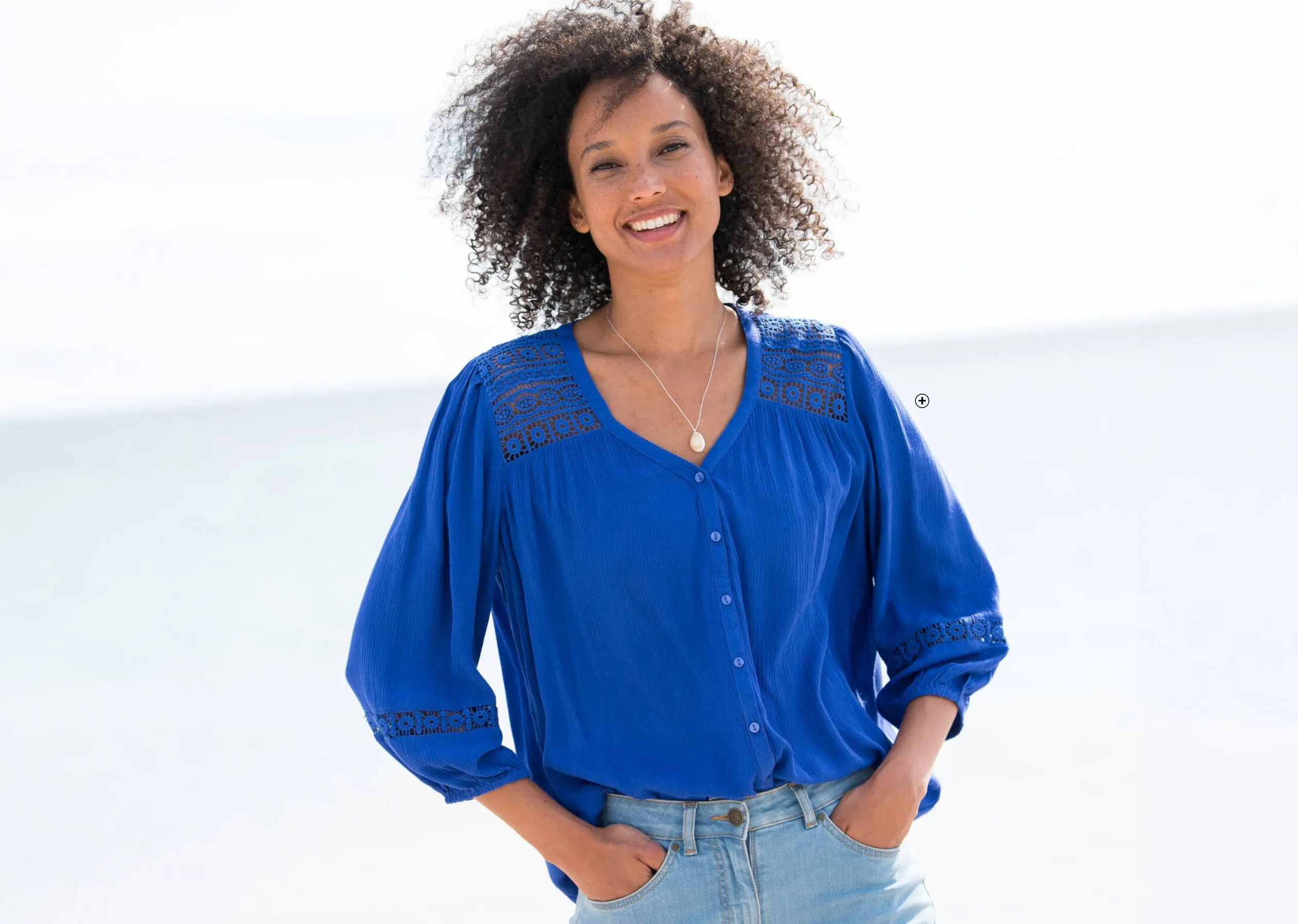 Veste de blazer rayée en viscose-lin – Blog Blancheporte