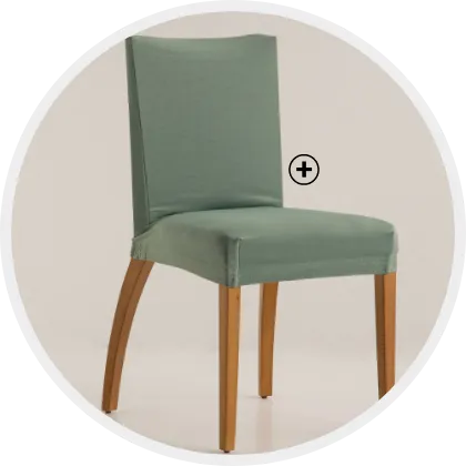 Bi-elastische, effen stoelhoes die zich moeiteloos perfect aanpast van zitvlak tot rugleuning!