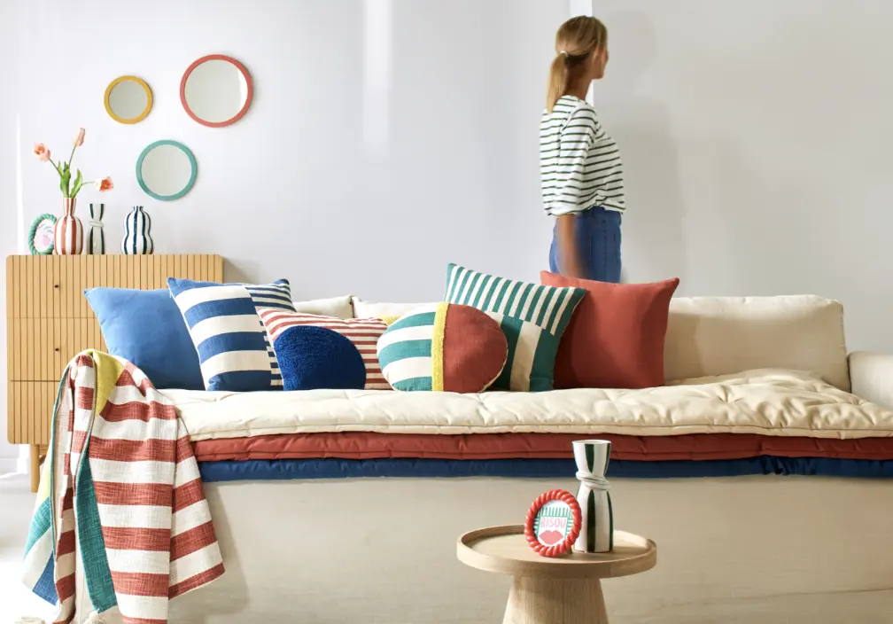Découvrez notre sélection maison avec des motifs géométriques sur le site Blancheporte.be
