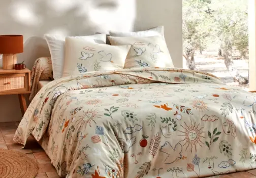 Ontdek onze selectie bedlinnen met favoriete prints: gebladerte, bloemen, geometrische en etnische dessins...