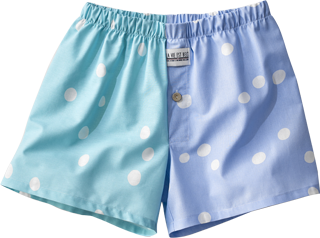 Blauwe upcycling boxershort heren-dames