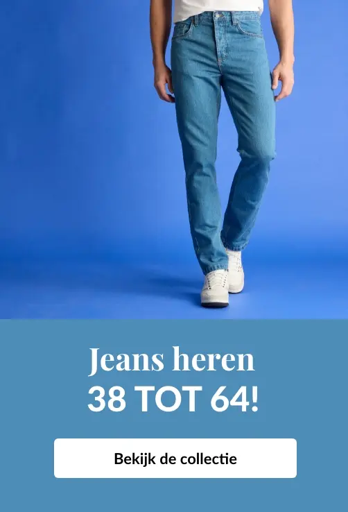 Herenjeans van 38 tot 64