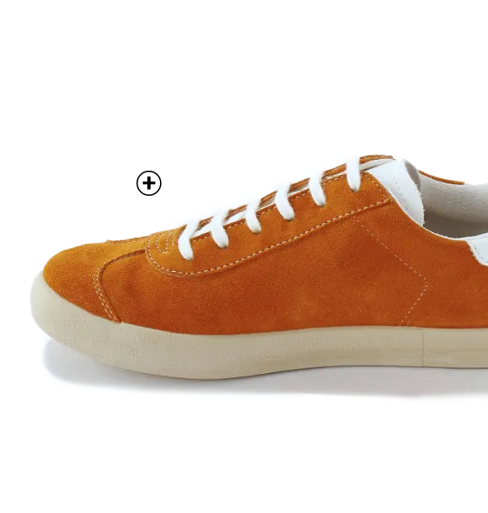 Vintage sneakers in gekleurd splitleer, perfect met een retro jurk | Blancheporte
