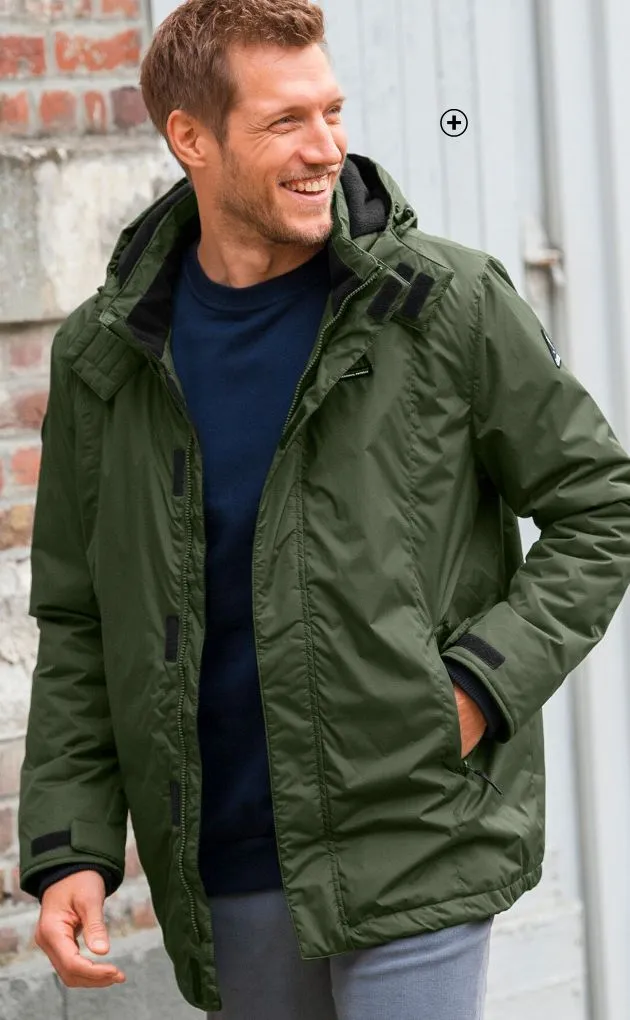 Parka D'hiver Lyle & Scott Pour Hommes - Doublure Polaire Verte, Coupe Regular, Neuf Avec étiquettes