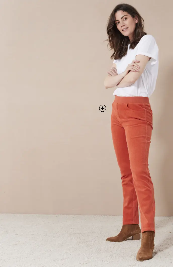 Pantalon droit ultra-confort en velours côtelé, pour une tenue cosy au quotidien | Blancheporte