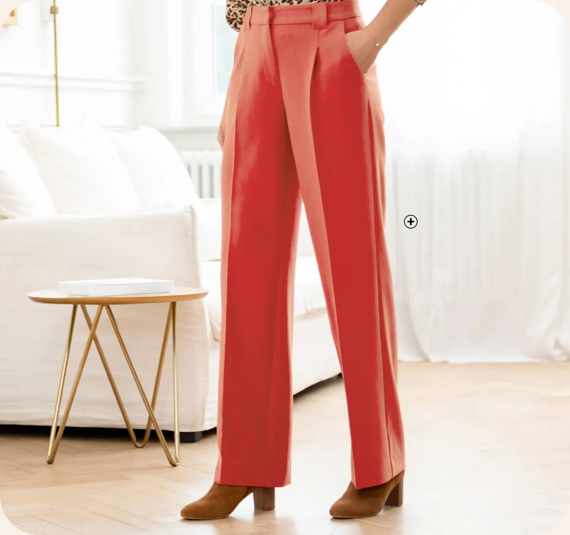 Pantalon large fluide rayé, viscose-lin – Blog Blancheporte