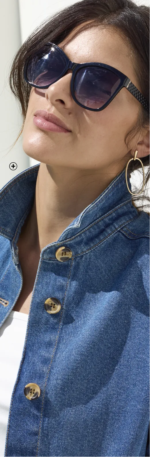  Veste boutonnée en jean femme coupe droite - Blog Blancheporte