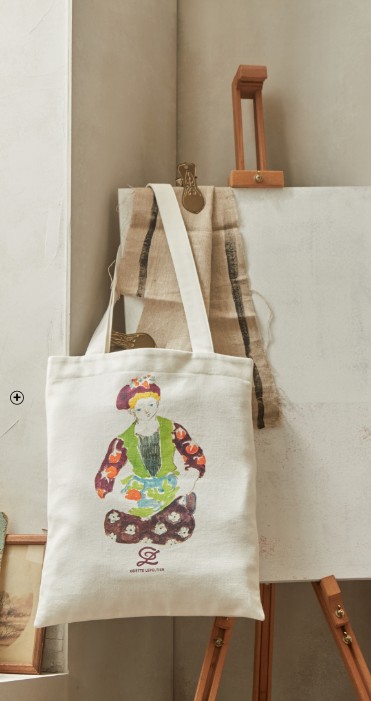 Veelkleurige tas Made in France in één maat, goedkoop | Blancheporte x Odette Lepeltier