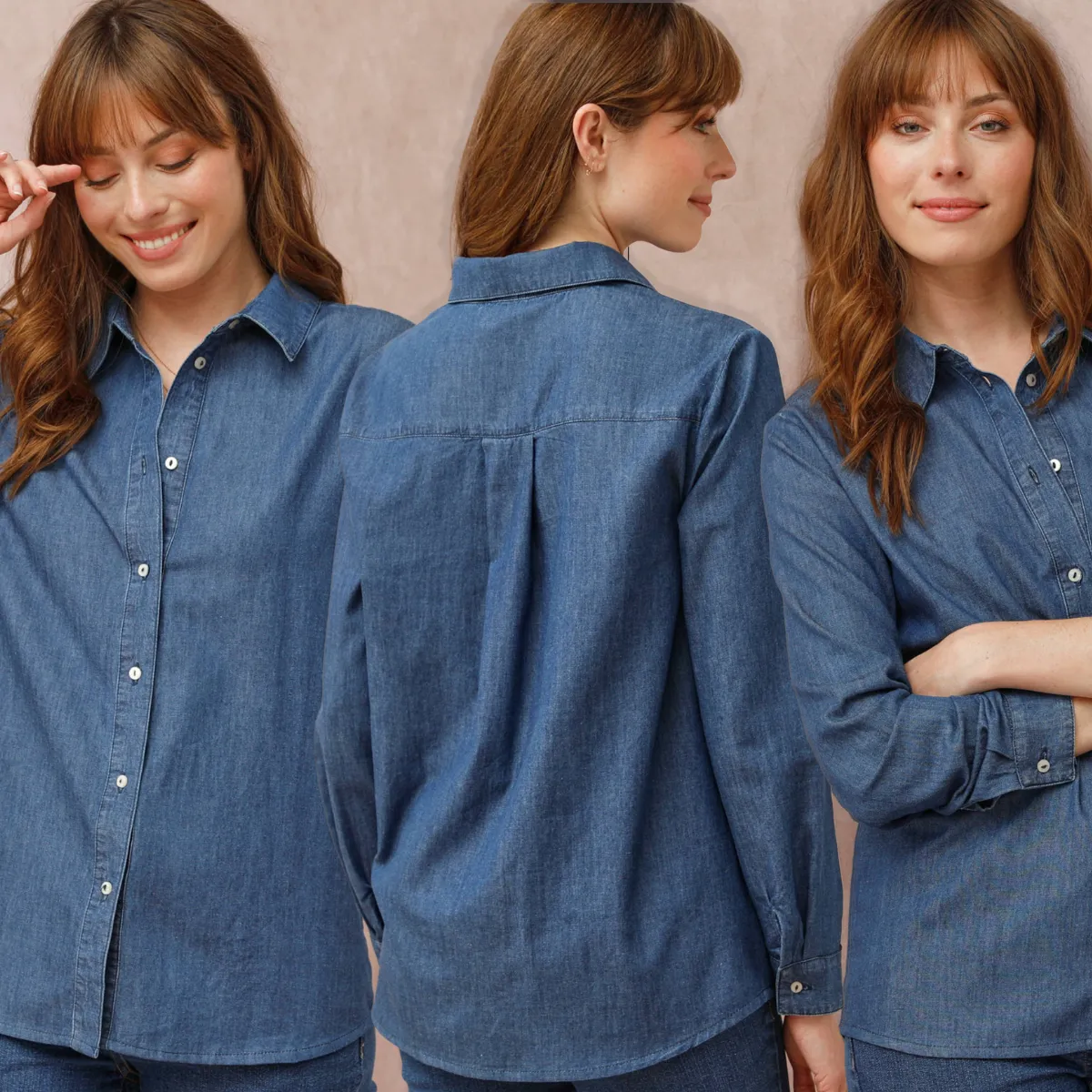 Licht spijkerblouse met knopen – casual oversized look | Blog Blancheporte