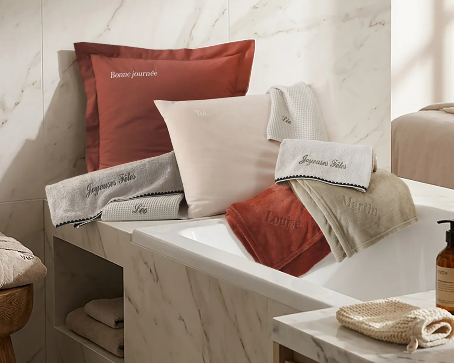 Badhanddoeken met fantasieborduursel, gepersonaliseerd – 420 g/m² – Blog Blancheporte
