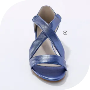 Sandales compensées élastiquées synthétique | chaussures morphologie | Blancheporte
