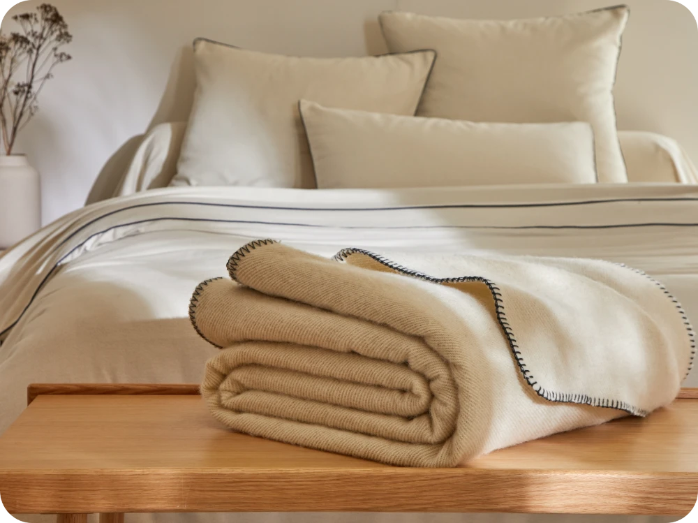 Couverture en pure laine Made in France