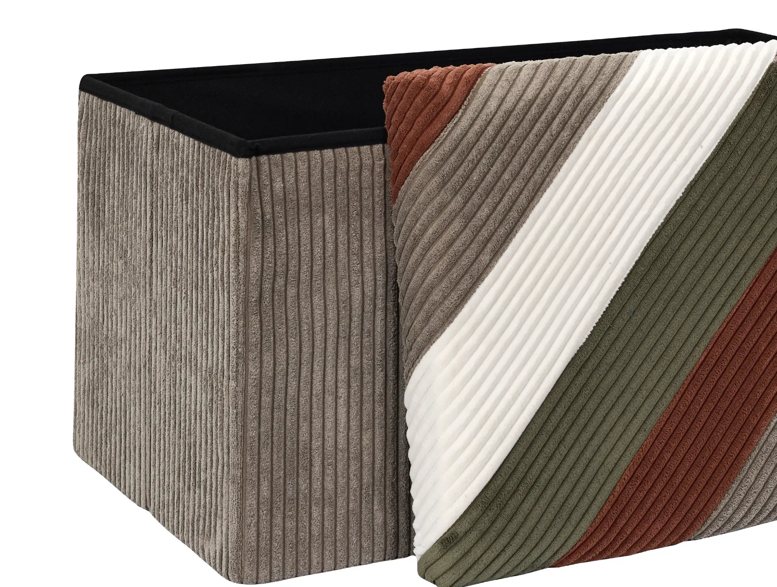Banc-coffre pliable patchwork multicolore - Blog Blancheporte